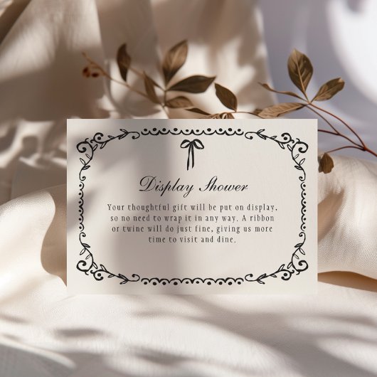 Carte D'accompagnement Bow noir cadre Halloween