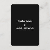 Carte D'accompagnement Bow noir et blanc | Mariage élégant | Monochrome (Dos)