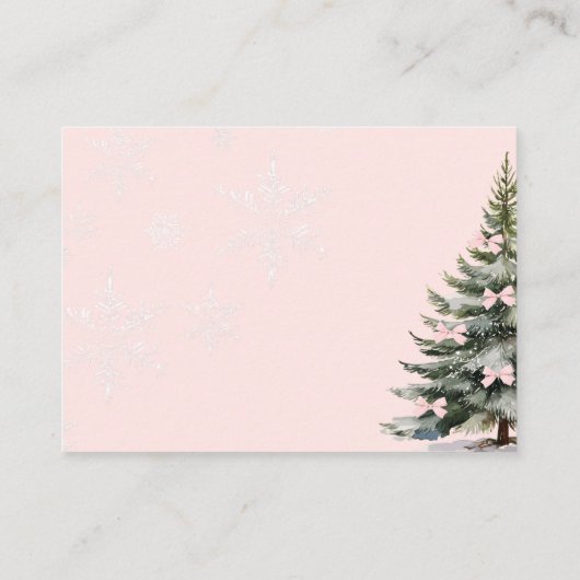 Carte D'accompagnement Bow rose froid à l'extérieur du Baby shower Livres (Dos)