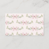 Carte D'accompagnement Bow rose Oie soie Quelle taille a le ventre (Dos)