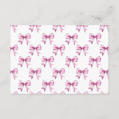 Carte D'accompagnement Bow rose Ribbon Books pour bébé (Dos)