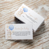 Carte D'accompagnement Boy Blue Balloon Cute Bunny Livres pour bébé