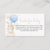 Carte D'accompagnement Boy Blue Balloon Cute Bunny Livres pour bébé (Devant)