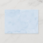 Carte D'accompagnement Boy Blue Teddy Bear Baby shower Demande de réserva (Dos)