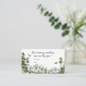 Carte D'accompagnement Boy Pine Tree Forest Mountain Combien de bonbons (Debout devant)