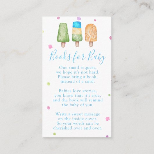 Carte D'accompagnement Boy Ready to Pop Summer Books for Baby shower (Devant)