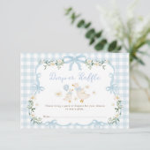 Carte D'accompagnement Boy Silly Goose Coquette Blue Bow Diaper Raffle (Debout devant)
