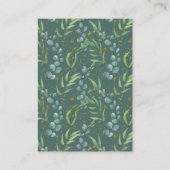 Carte D'accompagnement Branche de eucalyptus rustique or Code QR RSVP Mar (Dos)