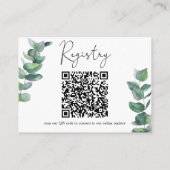 Carte D'accompagnement Branche d'eucalyptus - Code QR pour le registre (Dos)
