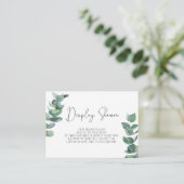 Carte D'accompagnement Branche d'eucalyptus - Présentation de douche (Debout devant)