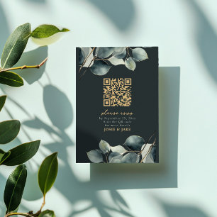 Carte D'accompagnement Branche Eucalyptus joli mariage rsvp boîtier