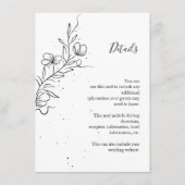 Carte D'accompagnement Branche fleurie stylisée et gouttes d'encre (Devant)