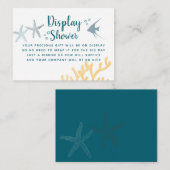Carte D'accompagnement Branché Sous le Baby shower de mer Affichage Douch (Devant / Derrière)