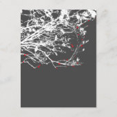 Carte D'accompagnement Branches Silhouette Avec Berries Détails du Mariag (Dos)