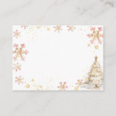 Carte D'accompagnement Brewing Pink Winter Tea Party Baby Shower Details (Dos)