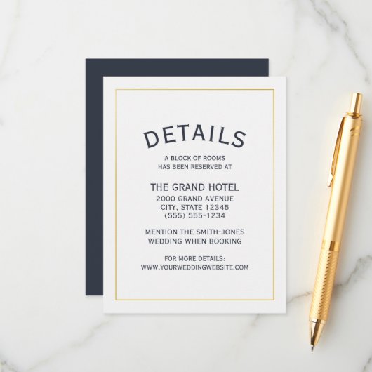 Carte D'accompagnement Brews and I Do's Brewery Détails du Mariage (Devant/Arrière en situation)