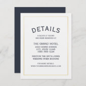 Carte D'accompagnement Brews and I Do's Brewery Détails du Mariage (Devant / Derrière)