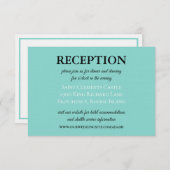 Carte D'accompagnement Bride Co Mariage Suite Blanc Réception traditionne (Devant / Derrière)