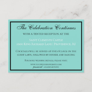 Carte D'accompagnement Bride & Wedding Suite Réception Moderne
