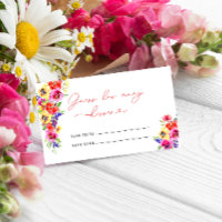 Bright Coloré Floral Combien De Baisers Jeu Nuptia