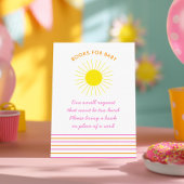 Carte D'accompagnement Bright Neon Sunshine Stripes Livres Sunny pour béb