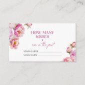 Carte D'accompagnement Bright rose devinez combien de baisers jeu nuptial (Devant)