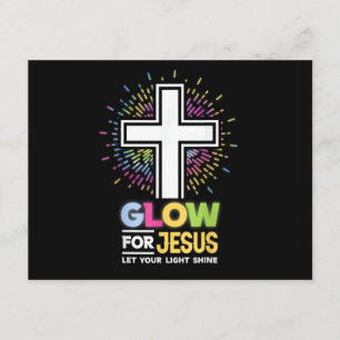Carte D'accompagnement Brillez pour Jésus Christique Croix Tee Jésus-Chri