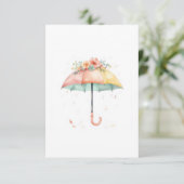 Carte D'accompagnement Bring a Book Floral Umbrella Baby Sprinkle Insert (Debout devant)