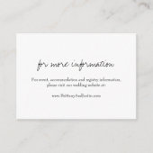 Carte D'accompagnement Brittany Modern White Calligraphy Mariage Website (Devant)