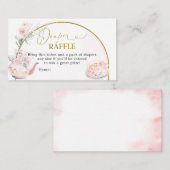 Carte D'accompagnement Brochure à café rose floral Fête des mariées (Devant / Derrière)