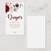 Carte D'accompagnement Brochure à couches de Bourgogne et rose (Devant / Derrière)