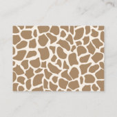 Carte D'accompagnement Brochure à couches Neutral Mama et Baby Giraffe (Dos)