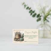 Carte D'accompagnement Brochure à couches rustiques succulentes et cactus (Debout devant)