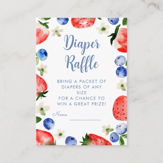 Carte D'accompagnement Brochure à fraises et à bleuets (Devant)