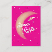 Carte D'accompagnement Brochure à fusée et à lune rose (Devant)