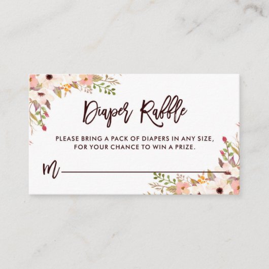 Carte D'accompagnement Brochure à papier blanc à fleurs de Bohême (Devant)