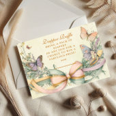 Carte D'accompagnement Brochure à papillon blanc