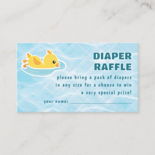 Carte D'accompagnement Brochure à roulettes en caoutchouc Ducky Splash (Devant)