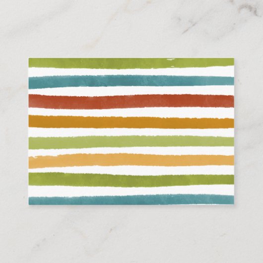 Carte D'accompagnement Brochure arc-en-ciel Boho couleur primaire (Dos)