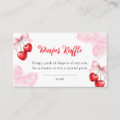 Carte D'accompagnement Brochure Baby shower cerisier rose (Devant)