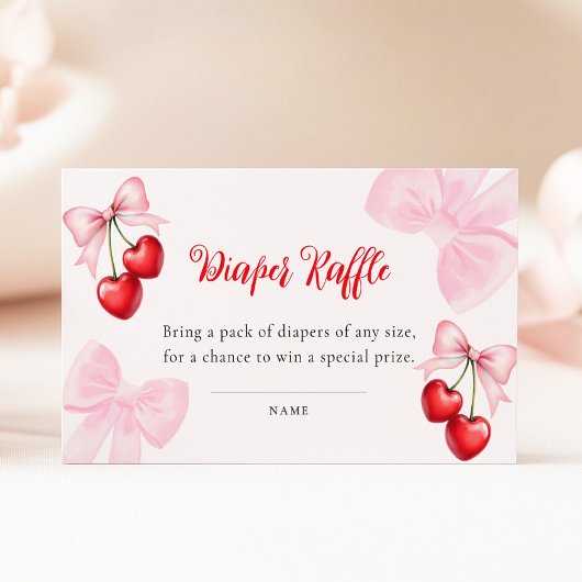 Carte D'accompagnement Brochure Baby shower cerisier rose