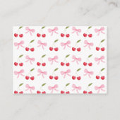 Carte D'accompagnement Brochure Baby shower cerisier rose (Dos)