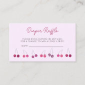 Carte D'accompagnement Brochure Baby shower rose cerise (Devant)