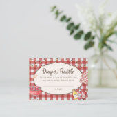 Carte D'accompagnement Brochure baby shower rouge bébé-Q (Debout devant)