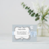 Carte D'accompagnement Brochure Chevron Elephant Baby Raffle (Debout devant)