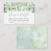 Carte D'accompagnement Brochure de Baby shower blanc Succulent Floral (Devant / Derrière)