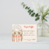 Carte D'accompagnement Brochure de Baby shower Boho Dream Catcher (Debout devant)