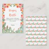 Carte D'accompagnement Brochure de Baby shower de cactus Floral Boho (Devant / Derrière)