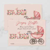 Carte D'accompagnement Brochure de Baby shower de couches pour bébés (Devant / Derrière)