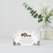 Carte D'accompagnement Brochure de Baby shower de fleur de Buffalo (Debout devant)
